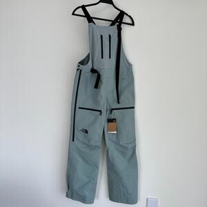 The North Face Ceptor Bibs Pant Womens Medium‎ Blue Silver Ski Snowboard Dryvent